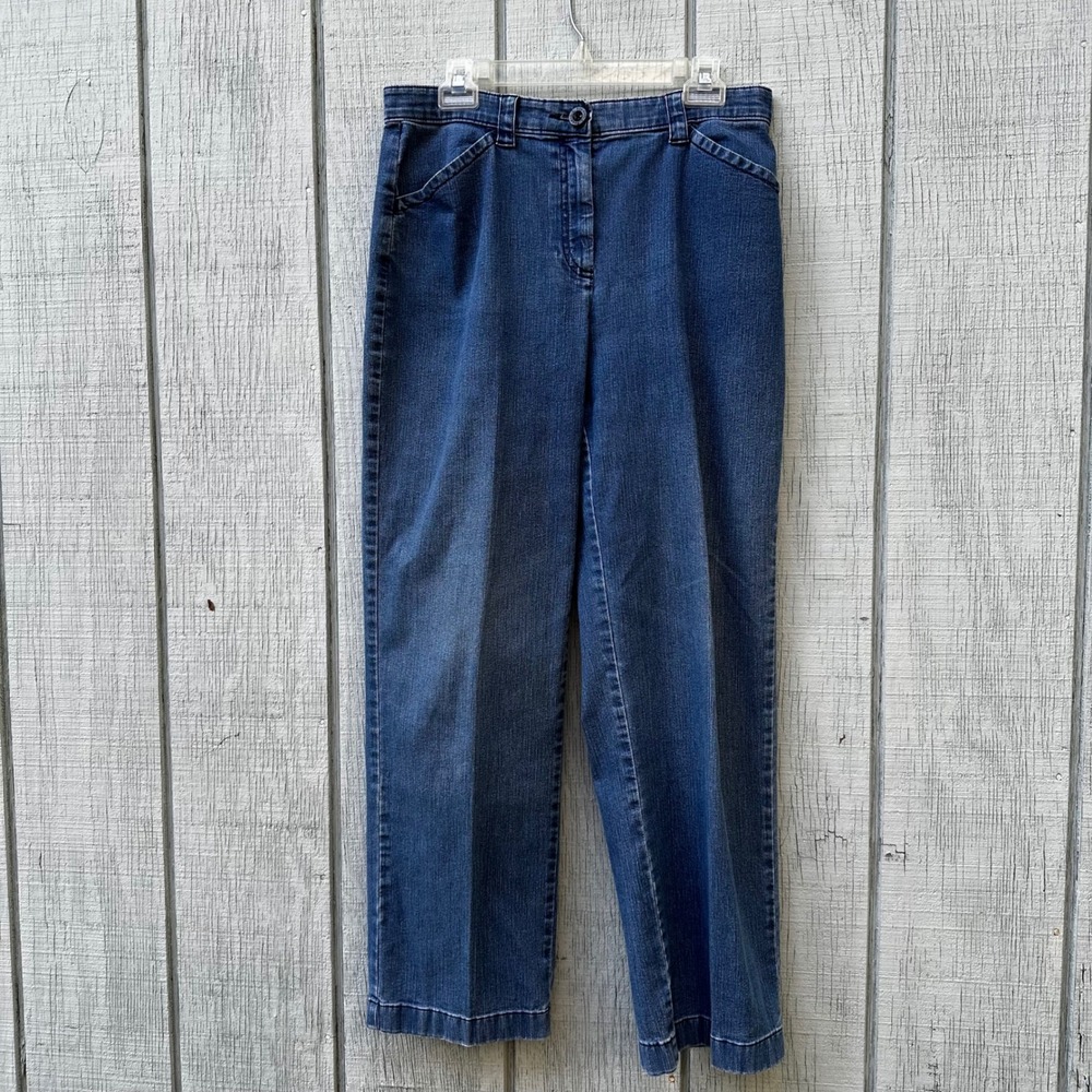 L.L.Bean Classic Fit Women's Blue Denim Jeans Size‎ 12 REG Casual Pants
